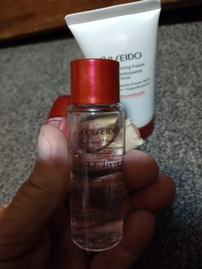 Shiseido Skin Treatment Softener, Deep Cleansing Foam 1.7 OZ & Oil Free UV Prote